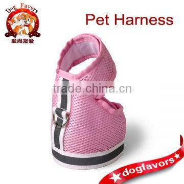 Pink Customized Mesh Pet Harness- Football Sport Pet Harness