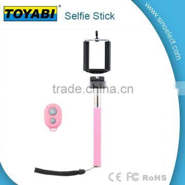 Groove tube and big clip Bluetooth selfie sticker for most mobile phone