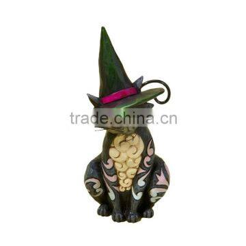 Handmade Resin Halloween Cat Figurine