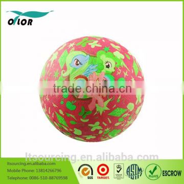 Promotional balls unique design colorful rubber playground balls