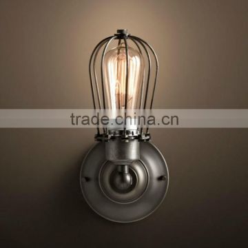 vintage cage light edison bulbs wall lamp 110v 25w bulb wall sconce