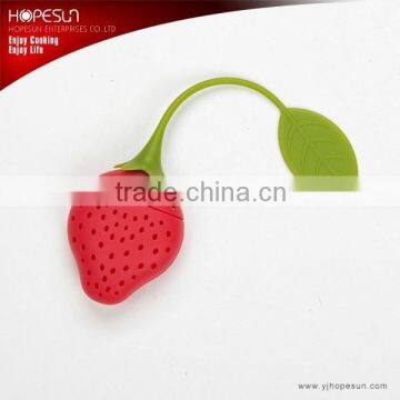 100% silicone tea infuser in strawberry shape