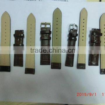 Durable Leather Deployment Watch Band Strap Buckle Bracelet Watch Bands photo-6