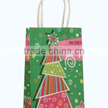 2015 customized christmas brown paper gift bag