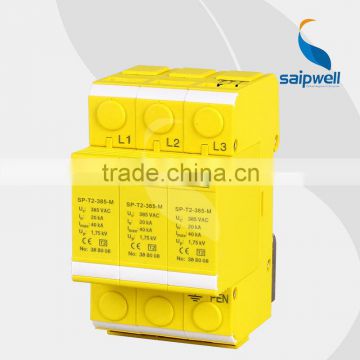 SAIP/SAIPWELL China 3 Poles 275/320/385/440V CE Approval Electrical Surge Protective Device