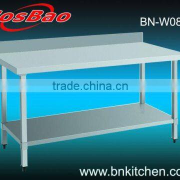 worktable with backsplash