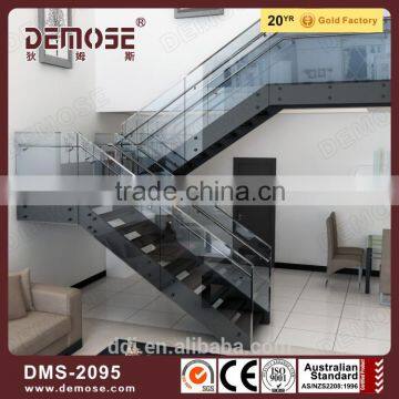 Foshan Demose portable stairs modern stairs with glass staircase railing