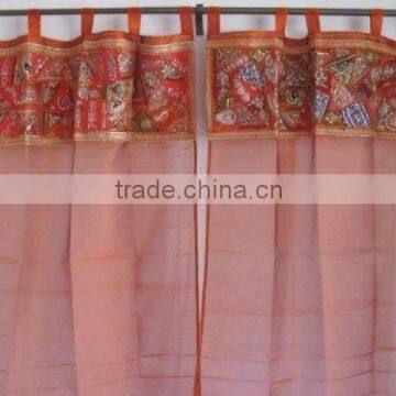 VINTAGE SARI TISSUE FABRIC CURTAINS WHOLESALE AMAZING OFFER