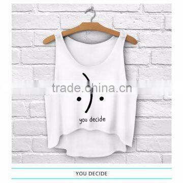 Hot sale printed fancy 3D digital printed you decide white High Quality Baseball white tshirt for ladies fashion wear