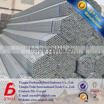 Steel Structure Galvanized Metal Iron Tube 1 1/2 Inch