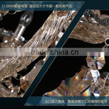 Modern Pendant Light Cognac LED Crystal Chandelier Glass Chandeliers Hanging Lamp Lighting CZ3010/10