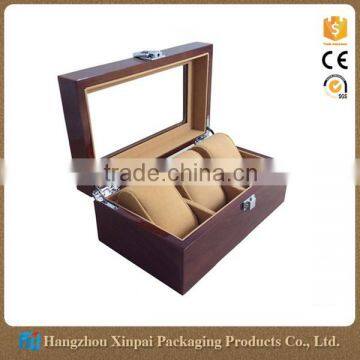 Travel packaging box wooden watch display case