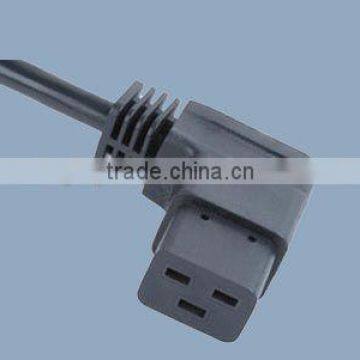 IEC60320 C19 angled power cord