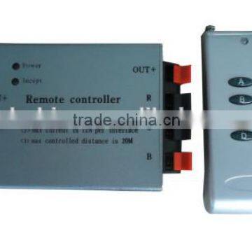 Best selling aluminum IR wireless remote 4 key RF 7colour controller