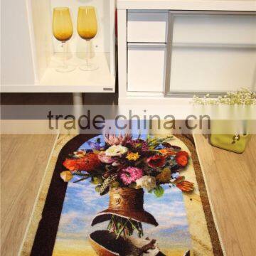 Loop pile 100% polyester printed washable floor mat 45X70 cm