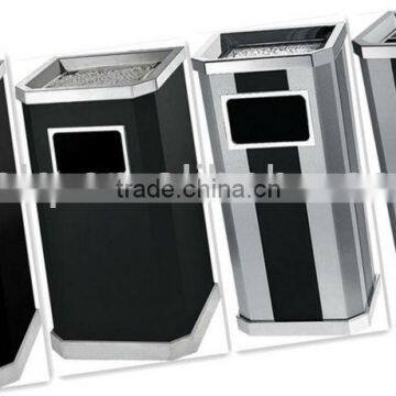 Indoor square ground public dustbin with ash barrel