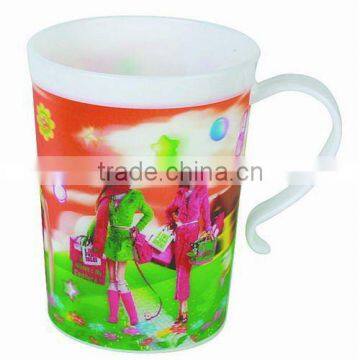 350ml 3D Lenticular Eco-friendly pp Cup With Handle