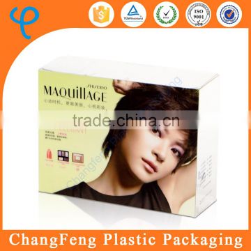 Customized clear cosmetic gift set packaging box