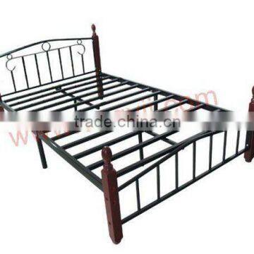wooden poster full size metal bed with high quality