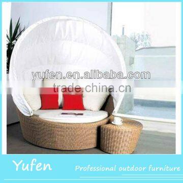 Outdoor pe rattan adult day beds