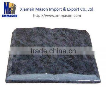 Mass blue granite tombstone accessories with book