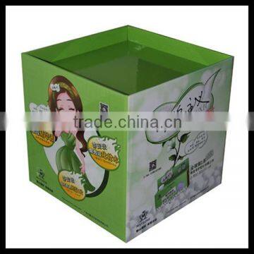 1/4 pallet display for makeup cotton/Supermarket Promotional Cardboard Pallet Display Rack