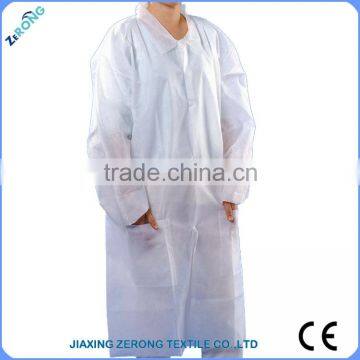 Patient Gown Properties disposable pp lab coat elastic cuff for hospital worker