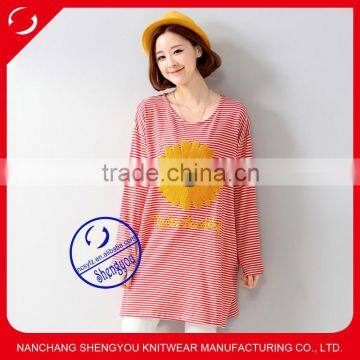 2015 China supplier custom women long line shirt wholesale