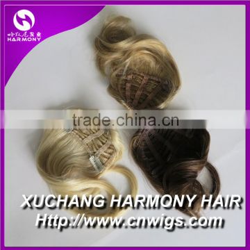 Quality clip-on human hair bang, more colors always on stock