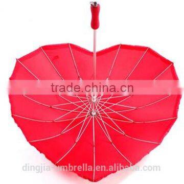 red 16K fiberglass straight heart shape umbrella for sale