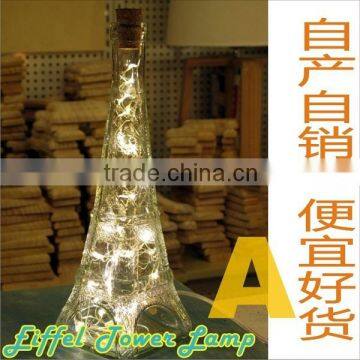 2016 Hot Eiffel Tower Shaped Led Bottle Lamp Night Light