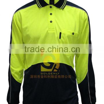 Men's Long sleeve safety workwear polo shirts