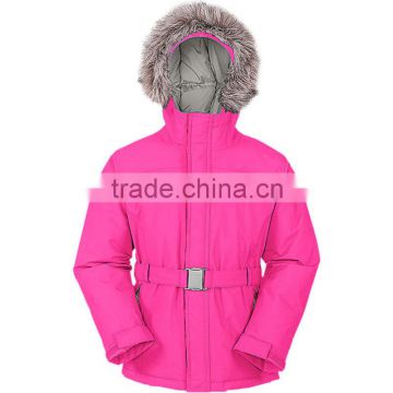 Kids winter jackets--girl's fashionable winter warmer fur hood jacket/parka