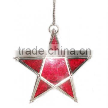 Glass lantern, Star lantern, christmas decoration lantern