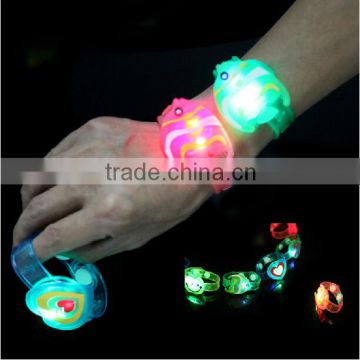 Wholesale Hot Sale Customize Promotion Cheap led bracelet Bar Festival Celebration Acrylic Rainbow Color Flashing Led Bracelets