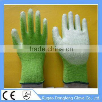 Green PU Dipped Bamboo Knit Work and Gardening Gloves                        
                                                Quality Choice