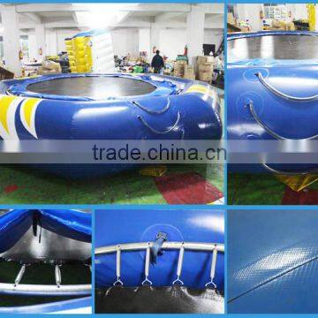 High quality 0.9mm PVC inflatable water trampoline float,exciting jumping trampoline,inflatable water trampolinefor sale