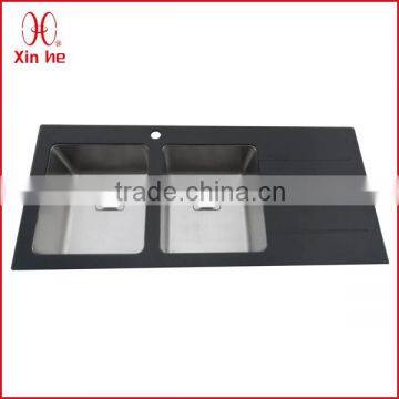 tempered glass kitchen sink