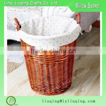 on sale grey rectangle wicker willow laundry hamper basket with lid and liner set 2