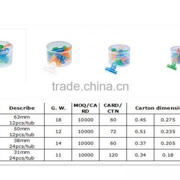 Hot Selling Stationery Plastic Binder Clips for Promotion photo-4