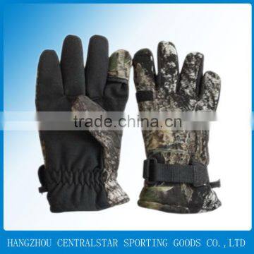 2015 adjustable camo fishing glove/camo fishing glove