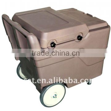 plastic ice cart , rotomolded ice storage cart