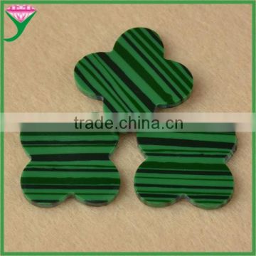 wholesale prices semi precious stone flower shape natural malachite green stone, natural malachite beads