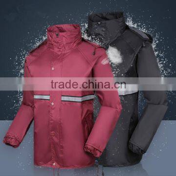 Effulgal High Quality Double -deck Breathable Motorcycle Raincoat Suit