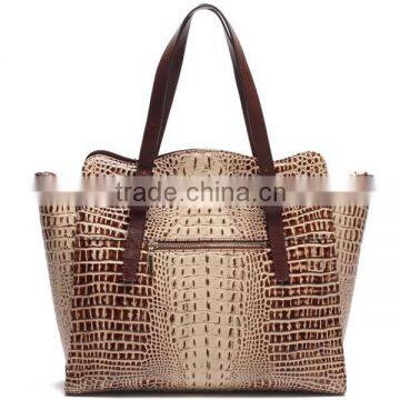 S425-B3147 Hot Sale Genuine Leather Handbag Luxury Crocodile Leather Vintage Bag for Fashionable Women
