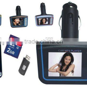 Hot Sale 1.8" LCD Wireless cheap price Car MP4 Player FM Transmitter SD MMC USB