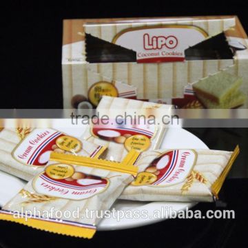 LIPO 100G Coconut Cream Egg Bread with Crispy Texture, Low-Salt, Low-Fat