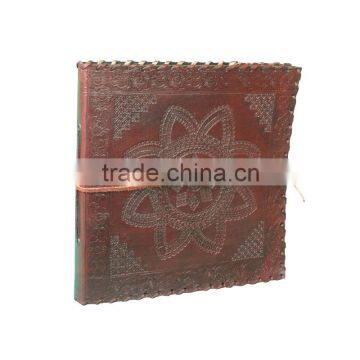 Latest Leather Vintage Style Embossed Leather Cover Photo Album Leather Photo Album