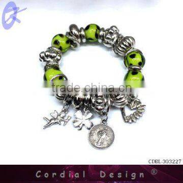 New product green azure stone flower and angle fashion bracelet 2013