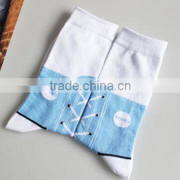 Customized Sports Combed Cotton Silly Sneaker Socks, Crew Silly Sneaker Socks, Make Your Own Socks photo-3